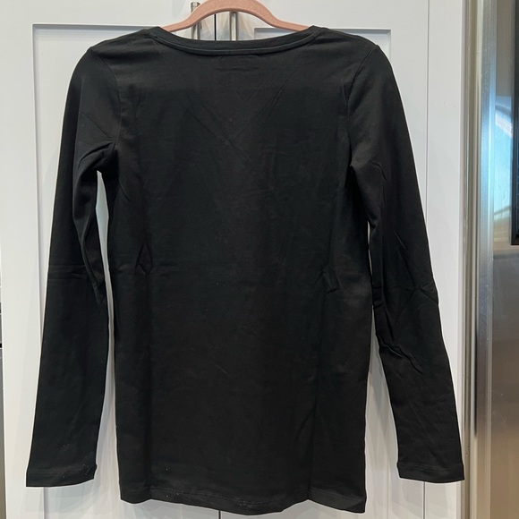 2 PC Zenana Long Sleeve Black V Neck Top & Leggings Set - Picture 5 of 12